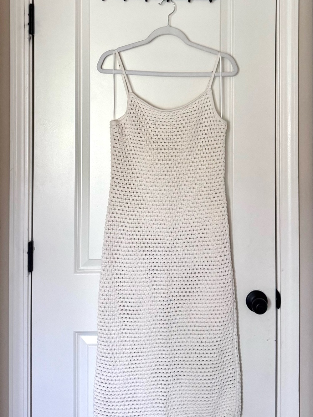 H&M Cream Crochet Midi Dress